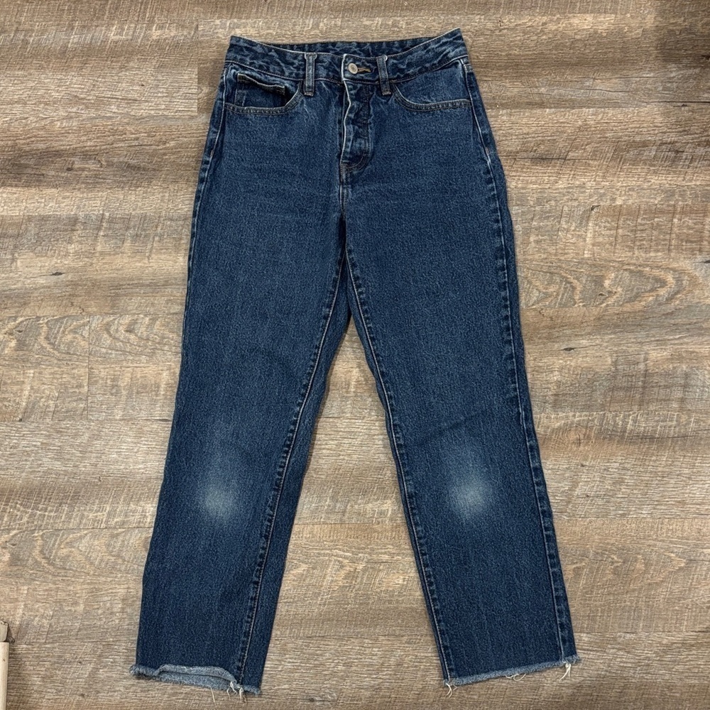 Brandy Melville/John Galt Raw Hem Cropped Straight Leg Jeans Size Medium